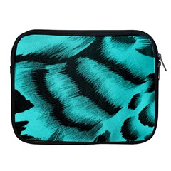 Blue Background Fabric Tiger  Animal Motifs Apple Ipad 2/3/4 Zipper Cases by Amaryn4rt