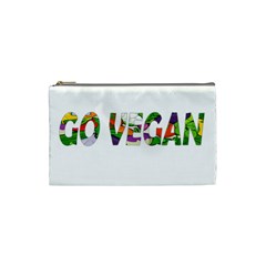 Go Vegan Cosmetic Bag (small)  by Valentinaart