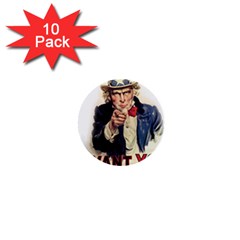 Uncle Sam 1  Mini Buttons (10 Pack)  by Valentinaart