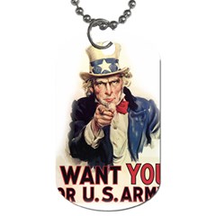 Uncle Sam Dog Tag (two Sides) by Valentinaart