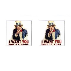 Uncle Sam Cufflinks (square)