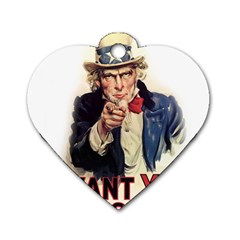 Uncle Sam Dog Tag Heart (one Side) by Valentinaart