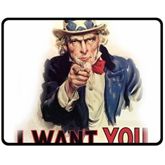 Uncle Sam Double Sided Fleece Blanket (medium) 