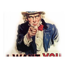 Uncle Sam Double Sided Flano Blanket (mini)  by Valentinaart