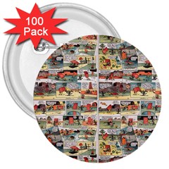 Old Comic Strip 3  Buttons (100 Pack) 