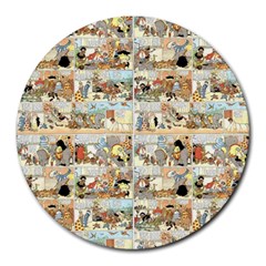 Old Comic Strip Round Mousepads by Valentinaart