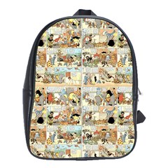 Old Comic Strip School Bags (xl)  by Valentinaart