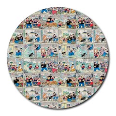 Old Comic Strip Round Mousepads by Valentinaart
