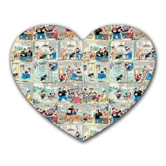 Old Comic Strip Heart Mousepads by Valentinaart