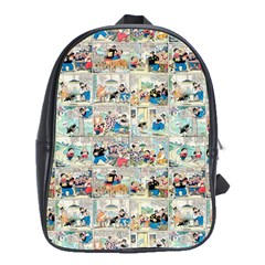 Old Comic Strip School Bags (xl)  by Valentinaart