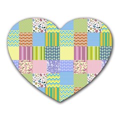 Old Quilt Heart Mousepads by Valentinaart