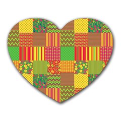 Old Quilt Heart Mousepads by Valentinaart