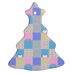 Patchwork Christmas Tree Ornament (Two Sides) Back