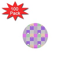 Patchwork 1  Mini Buttons (100 Pack) 