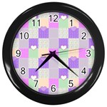 Patchwork Wall Clocks (Black) Front