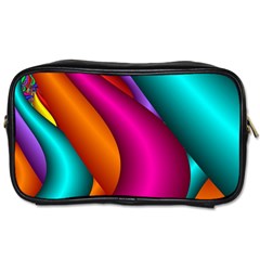 Fractal Wallpaper Color Pipes Toiletries Bags 2-side by Amaryn4rt