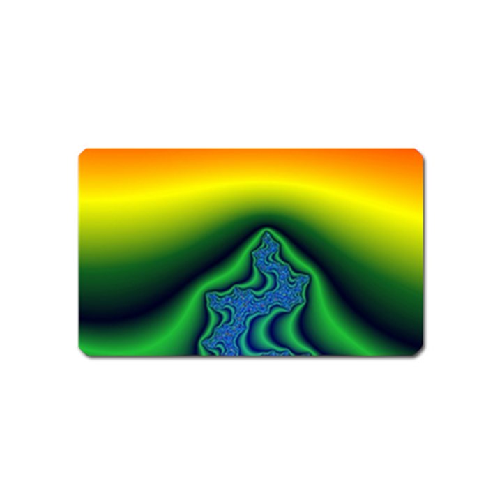 Fractal Wallpaper Water And Fire Magnet (Name Card)