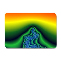 Fractal Wallpaper Water And Fire Small Doormat  by Amaryn4rt