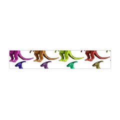 Multicolor Dinosaur Background Flano Scarf (mini)