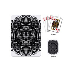 Black Lace Kaleidoscope On White Playing Cards (mini)  by Amaryn4rt