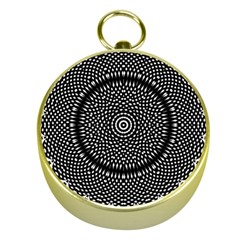 Black Lace Kaleidoscope On White Gold Compasses