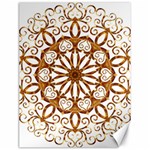 Golden Filigree Flake On White Canvas 18  x 24   17.8 x23.08  Canvas - 1