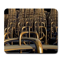 Fractal Image Of Copper Pipes Large Mousepads by Amaryn4rt