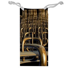 Fractal Image Of Copper Pipes Jewelry Bag by Amaryn4rt