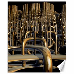 Fractal Image Of Copper Pipes Canvas 16  X 20   by Amaryn4rt