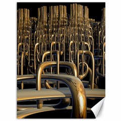 Fractal Image Of Copper Pipes Canvas 36  X 48   by Amaryn4rt
