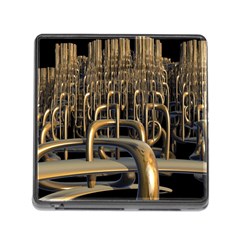Fractal Image Of Copper Pipes Memory Card Reader (square)