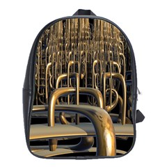 Fractal Image Of Copper Pipes School Bags (xl)  by Amaryn4rt
