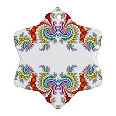 Fractal Kaleidoscope Of A Dragon Head Ornament (snowflake) by Amaryn4rt