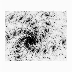 Fractal Black Spiral On White Small Glasses Cloth (2-side) by Amaryn4rt