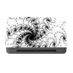 Fractal Black Spiral On White Memory Card Reader With Cf by Amaryn4rt