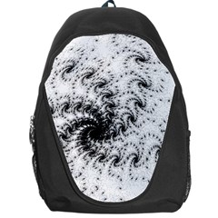 Fractal Black Spiral On White Backpack Bag by Amaryn4rt