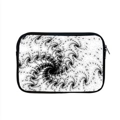 Fractal Black Spiral On White Apple Macbook Pro 15  Zipper Case by Amaryn4rt