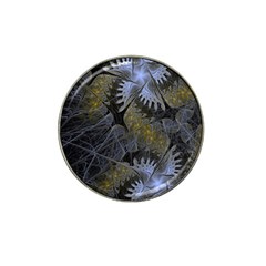 Fractal Wallpaper With Blue Flowers Hat Clip Ball Marker by Amaryn4rt
