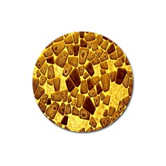 Yellow Cast Background Magnet 3  (round) by Amaryn4rt