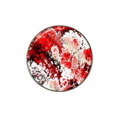 Red Fractal Art Hat Clip Ball Marker (4 Pack) by Amaryn4rt