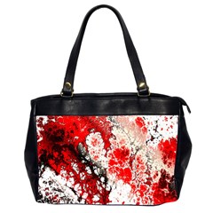 Red Fractal Art Office Handbags (2 Sides) 