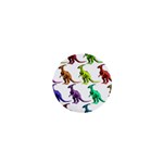 Multicolor Dinosaur Background 1  Mini Magnets Front