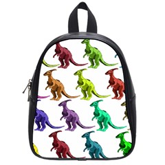 Multicolor Dinosaur Background School Bags (small)  by Amaryn4rt