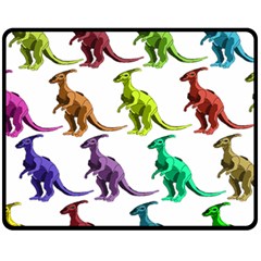 Multicolor Dinosaur Background Fleece Blanket (medium)  by Amaryn4rt