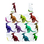 Multicolor Dinosaur Background Full Print Recycle Bags (L)  Front