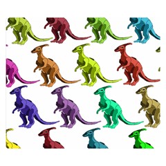 Multicolor Dinosaur Background Double Sided Flano Blanket (small)  by Amaryn4rt