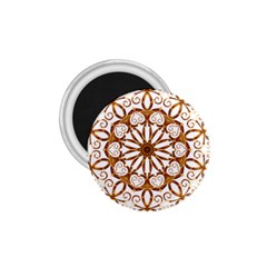 Golden Filigree Flake On White 1 75  Magnets by Amaryn4rt