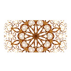 Golden Filigree Flake On White Satin Wrap