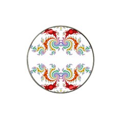 Fractal Kaleidoscope Of A Dragon Head Hat Clip Ball Marker