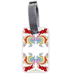 Fractal Kaleidoscope Of A Dragon Head Luggage Tags (one Side)  by Amaryn4rt